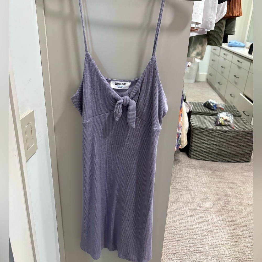 Double Zero Lavender Tie-Front Dress